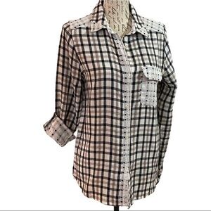 COTELAC LONG SLEEVE  BUTTON DOWN BLOUSE SIZE 2